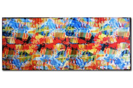 Тонкая вибрация. 2003 Холст, масло 118 х 290