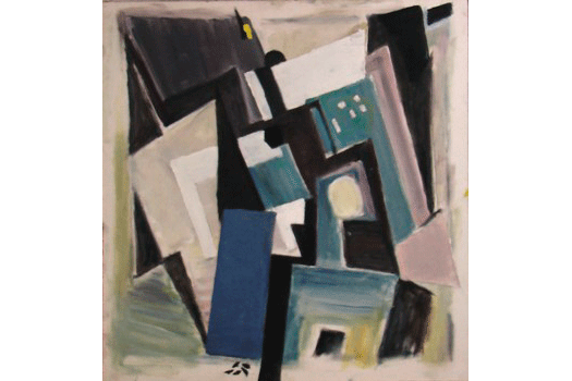 Городской мотив. 2004 Оргалит, масло 60 х 56