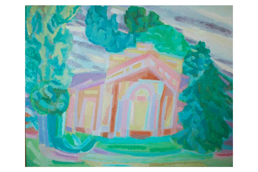 У Мариентальского пруда. 1989 Холст, масло 100 х 130