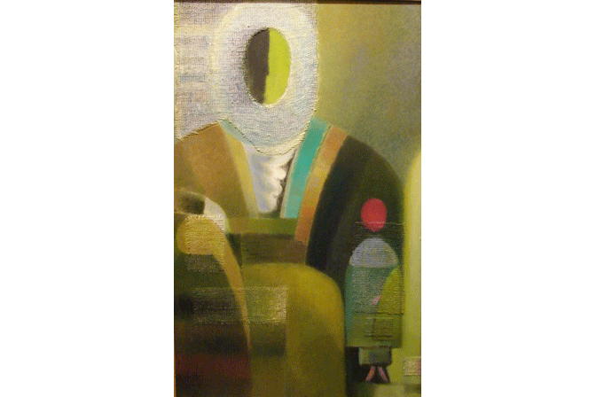 Мать и дитя. 2009 Оргалит, масло 80 х 50