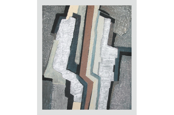 Полосы. 2005 Оргалит, структурн. краска. 72х65
