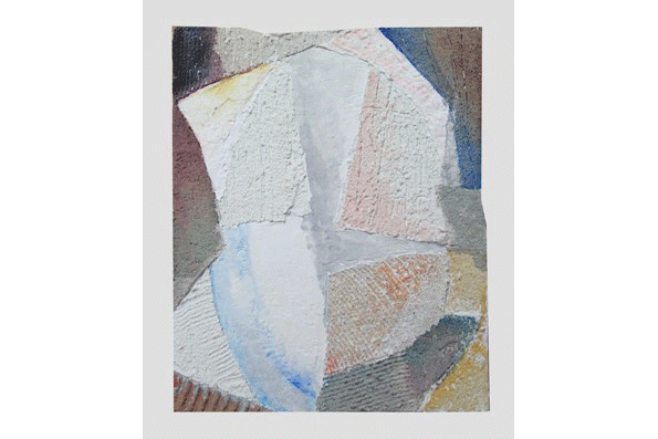 Композиция с крестом. 2005 Оргалит, структурн. краска. 38х31