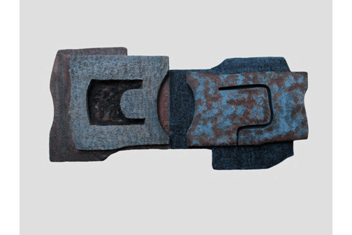 Рельеф. 2008 Фанера, структурн. краска. 25х57х35