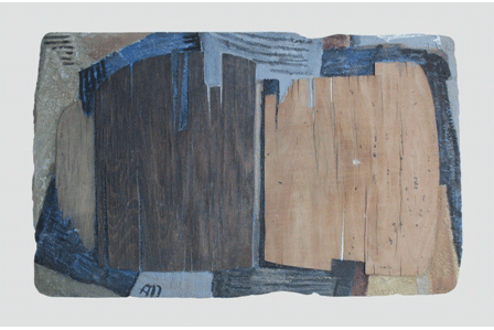 Отражение. 2009 Фанера, структурн. краска. 48х78.5