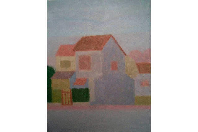 Calderara di Reno. Два дома. 2009 Холст, картон 50 х 40