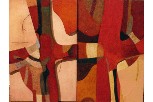 Движение. 2006 Мдф, смеш.техника. 50 х 80