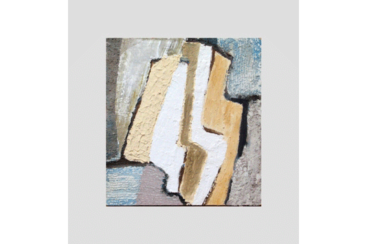 Композиция. 2006 Оргалит, структурн. краска. 21.5х21