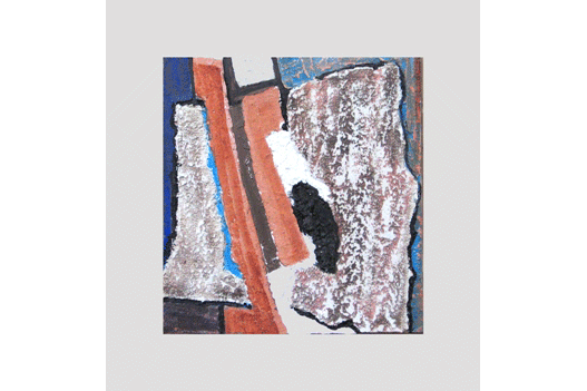 Композиция. 2006 Оргалит, структурн. краска. 21.5х20