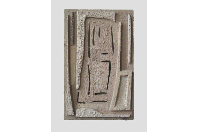 Рельеф. 2008 Фанера, структурн. краска. 60х38