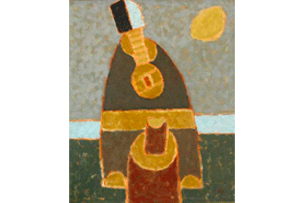 В деревне. Дровосек. 1994, по рисунку 1967 Холст, масло 70 х 60