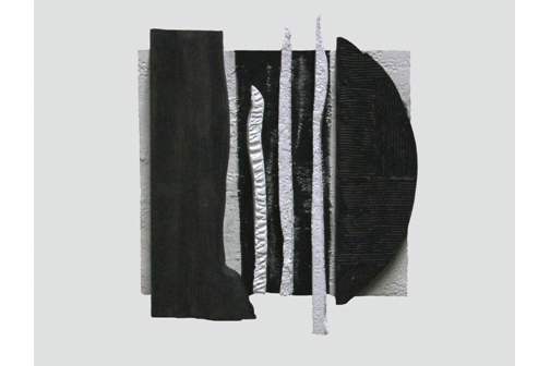 Рельеф. 2005 Фанера, структурн. краска. 33.5х24.5х4