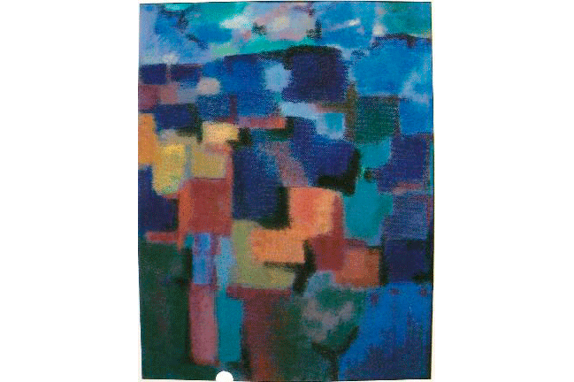 Голубой ландшафт. 2003 Бумага, пастель 64х49