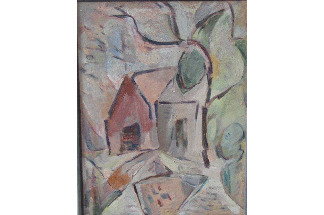 Избы. 1997 Холст, масло 50 х 80