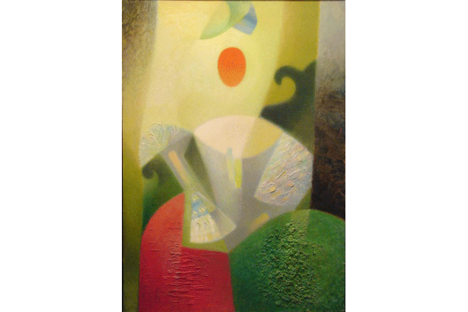 Дама с веером. 2009 Холст, масло 70 х 50