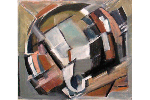 Из серии "Мосты". 2003 Оргалит, масло 60 х 52